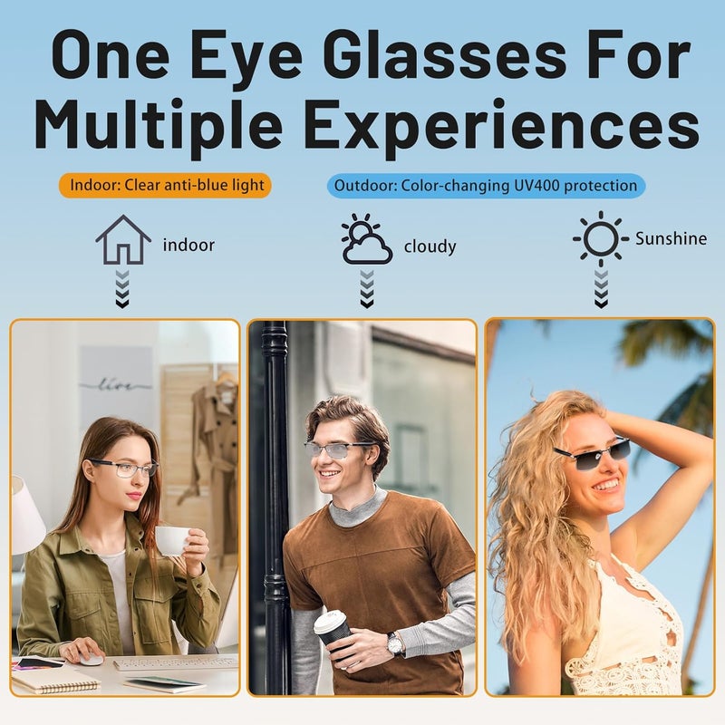 QJF Smart Glasses for Men & Women with Photochromic Lenses, Bluetooth 5.3, Polarized, Blue Light Blocking, Open-Ear Speakers - Image 2